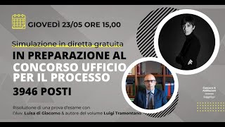 Concorso Ufficio Processo Prova scritta simulazione in diretta con commento e suggerimenti [upl. by Grimes241]