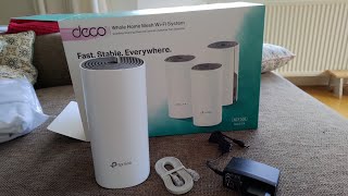 Unboxing TPLINK DECO E4 3x AC1200 [upl. by Gregor]