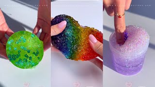 Satisfying Slime ASMR  Relaxing CRUNCHY Slime Compilation [upl. by Dnomyaw]