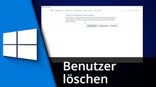 Windows 10 Benutzer löschen ✅ Tutorial [upl. by Lazos]