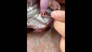 Part 298 Casting defect repair welding point white bright cold welding machine😱😱 [upl. by Enoitna]