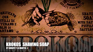 Krokos Shaving Soap by Abbate Y La Mantia 🇮🇹  Wet Shaving Παραδοσιακό Ξύρισμα [upl. by Kcirdek]