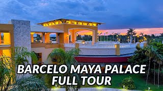 🌴🌴 BARCELO MAYA PALACE  FULL TOUR  Mayan Riviera Mexico [upl. by Noillimaxam921]