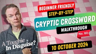 Beginners stepbystep guide  How to Solve a Cryptic Crossword  A tough nut to crack  No80 [upl. by Yna953]