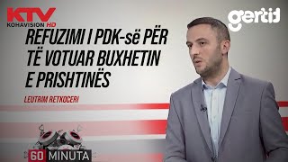 Refuzimi i PDKsë për të votuar buxhetin e Prishtinës  Leutrim Retkoceri 30092024  KTV [upl. by Amathiste]