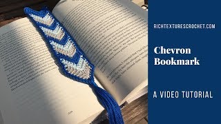 How to Crochet a Chevron Bookmark [upl. by Muirhead663]