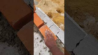 4 inch bricklaying methods 🧱🧱🧱 construction shortsfeed bricklaying brickwork amazing skills [upl. by Llerrat]