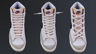 3 COOL WAYS TO LACE NIKE BLAZER MIDS  Nike Blazer Lacing [upl. by Yob]