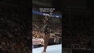 She made that look easy😳 gymnastics floor tumbling simonebiles [upl. by Aibonez]