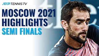 Cilic vs Berankis Khachanov vs Karatsev  Moscow 2021 SemiFinal Highlights [upl. by Zilef637]