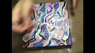 Abstract Art Time Lapse  Acrylic Mixed Media Painting [upl. by Neenaj]