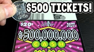 🤑 500 IN TICKETS FULL PACK 500000000 Cash 💰 TEXAS LOTTERY Scratch Off Tickets [upl. by Nimaynib353]