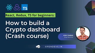 Build a Crypto Dashboard using React Redux TypeScript  Crash Course  react js project [upl. by Townie]