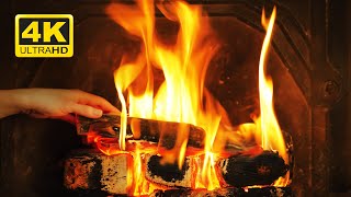 🔥Romantic fireplace 4K Autumn screensaver FALL FOR YOU Fireplace with Crackling Fire Sounds [upl. by Bertero]