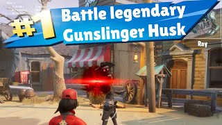 Gravestone Battle Legendary Gunslinger Husk in a 52 Zone Save the World fortnite [upl. by Anderegg]