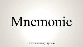 How To Pronounce Mnemonic [upl. by Eelyac735]