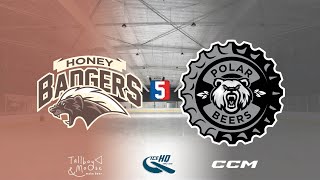 Honey Badgers VS Polar Beers  Div 5  10th October  IceHQ Rec League ice hockey [upl. by Selig]