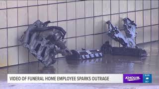 Video of funeral home employee sparks outrage [upl. by Dotti]