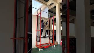 Electric scaffold lift with antifall device for export [upl. by Einaffets]