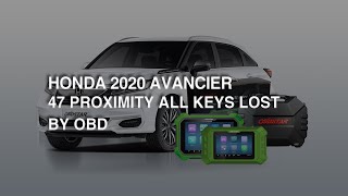 HONDA 2020 AVANCIER 47 PROXIMITY ALL KEYS LOST BY OBD [upl. by Simon]