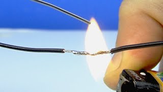 How To Solder Wires With Lighter [upl. by Rehctelf]