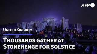 Thousands gather at Stonehenge to celebrate summer solstice  AFP [upl. by Lyns]