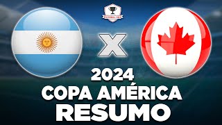 ARGENTINA 2 x 0 CANADÁ AO VIVO  COPA AMÉRICA 2024  SEMIFINAL  NARRAÇÃO [upl. by Adnawyek]