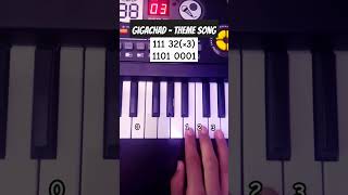 GigaChad  Theme Song Easy Piano Tutorial viral shorts [upl. by Aneeb]