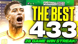 The BEST 433 FM23 Tactic For ALL Teams 28 Game Win SPREE  Best FM23 Tactics [upl. by Kirschner345]