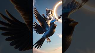 Brave Mom Cat Fights Off Bird to Save Her Kittens🐱💥 CatMom KittenRescue EpicRevenge AnimalHeroes [upl. by Enom]