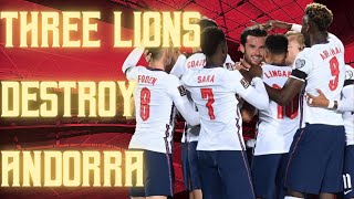 Andorra vs England 05  Bukayo Saka scores  Phil Foden amp Jadon Sancho assists amp more [upl. by Brocklin]