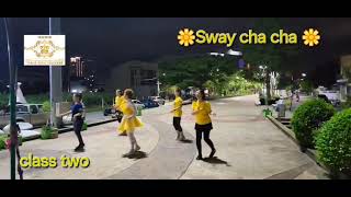 Sway cha cha KruNOM Leelawadee powerGold plus linedanceSamchai Hatyai [upl. by Ailatan]