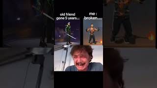 whey you realize old friend was gone pedro pascal crying meme sad edit pedropascal oldfreefire [upl. by Nagol]