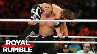 John Cena vs AJ Styles  WWE Title Match Royal Rumble 2017 [upl. by Sherar]