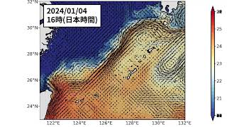 2024年1月17日までの黒潮「短期」予測 番外 沖縄鹿児島周辺 [upl. by Ttayw]