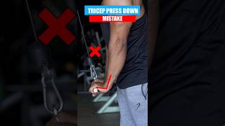 Tricep press down Mistake Telugu triceps ytshortsindia gymworkout telugufitness [upl. by Hareehat]