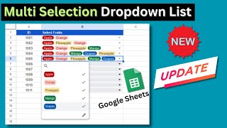 Multiple Selection Options in Dropdown List in Google Sheets in Hindi [upl. by Grodin942]