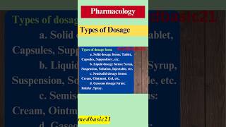 Types of Dosage form  solid  semi solid  liquid  tablet  cream  syrup  shorts [upl. by Aivle]