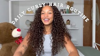 TUTORIAL  MY DAILY CURLY HAIR ROUTINE [upl. by Florida]