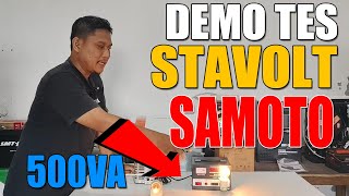 Demo Tes Stavolt Samoto 500VA  Stabilizer Samoto 500N [upl. by Ailedroc]