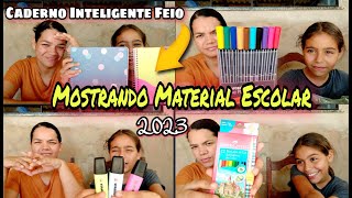 😬MOSTRANDO MATERIAL ESCOLAR 2023ME ARREPENDI DE TER COMPRADO CADERNO INTELIGENTE [upl. by Maryly]