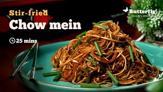 Chowmein  Stirfried Noodles  Veg Chowmein  IndoChinese Food  Under 30 Minutes Recipes  Cookd [upl. by Hankins]