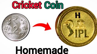 🥰 How To Make Toss coin at home  easy  Cricket toss coin [upl. by Suivatra620]