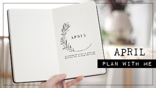 plan with me  my april bullet journal setup [upl. by Enrobialc]