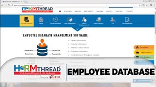 EMPLOYEE DATABASE  HRMTHREAD  HR amp PAYROLL SOFTWARE  SENSYS TECHNOLOGIES  INDIA [upl. by Atworth]