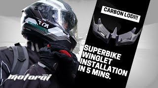 SUPERBIKE WINGLET INSTALLATION in less than 5 Minutes [upl. by Yniffit]