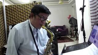 TAMIS NG UNANG HALIK  Tina Paner alto sax cover [upl. by Esorrebma304]