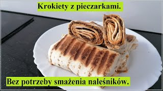 Krokiety z pieczarkami Bez potrzeby smażenia naleśników [upl. by Rabin]