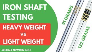 Golf Iron Shaft Test  Heavyweight Shaft VS Lightweight Shaft With Launch Monitor Results [upl. by Assirrak]