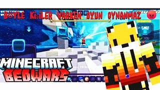 BÖYLE KİŞİLERLE OYUN OYNANMAZ 😡 MİNECRAFTBEDWARS MCPE NETHERGAMES [upl. by Marlow]